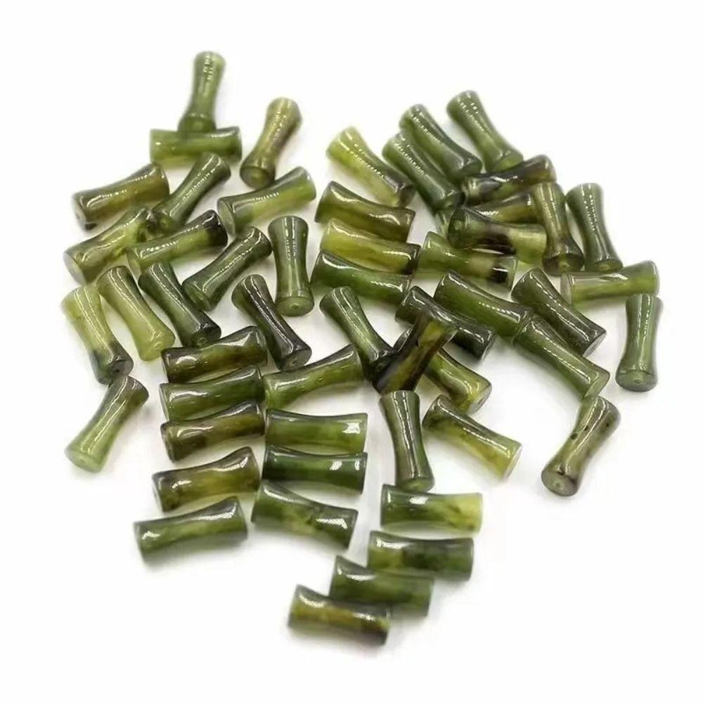 10pcs/Bag Jewelry Making Lampwork Beads DIY Crafts Acrylic Beads Pendant Bamboo Shape Beads  Student