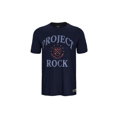 Project Rock Buchstabenprint Trainings-T-Shirt Herren Oberteile Dunkelblau 1379748-410