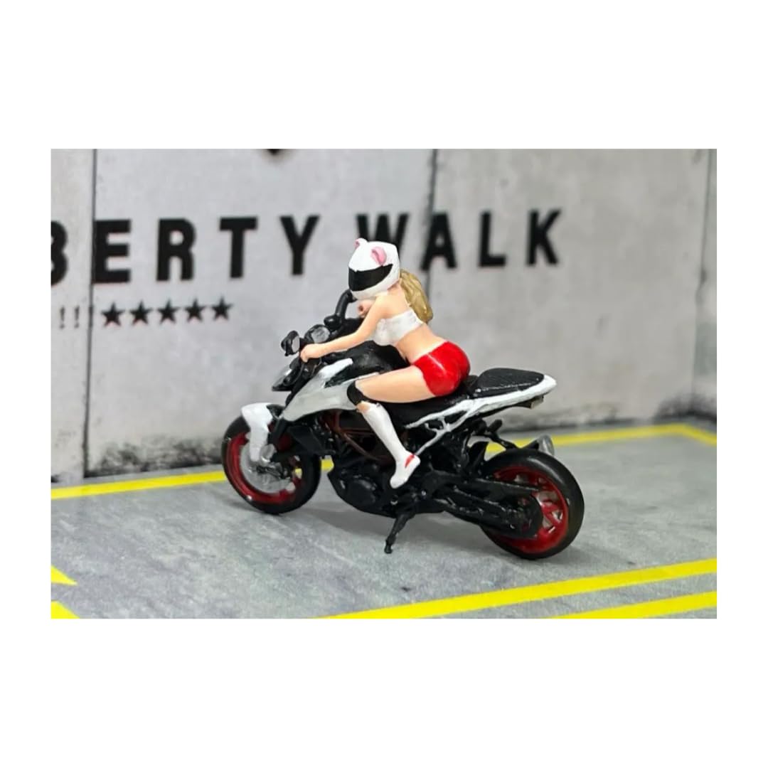 

MiniRealm Figure Model Girl Bike Included MR0036 Model Diorama Mini Car 1/64 [Item] білий
