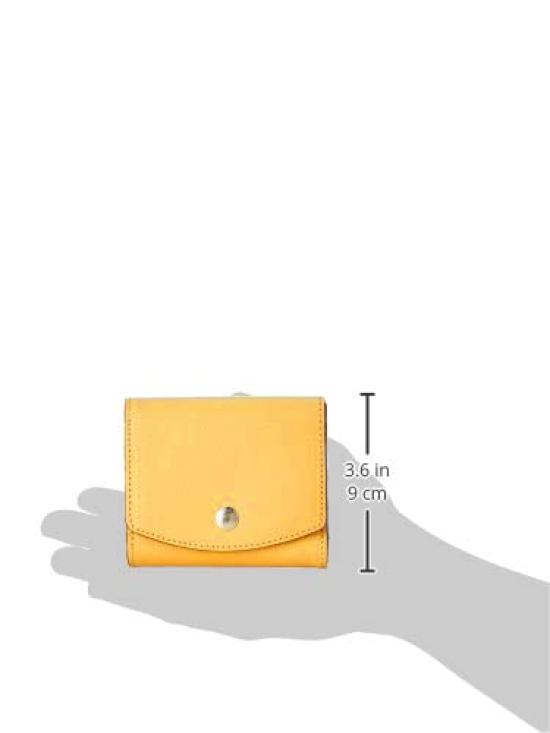 TOPKAPI COLORATO Bifold Wallet with Grained Lemon Free Size Women's Embossing, Yellow,