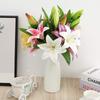 41cm Artificial Flowers Silk Lily Bouquet DIY Creative Bouquet As Gift for Friends Teach & Fresh Living Room Decoration