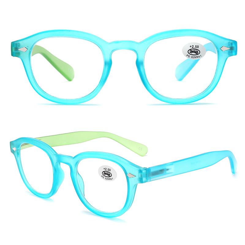 KAEDEK Reading Glasses Femme Readers Stylish Vintage Round Frame Spring Hinge Lightweight Clear Vision +1.0 1.5 2.0 1