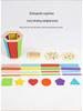 Montessori Wooden Color and Shape Sorting Cup Set for Early Learning and Grip Development 