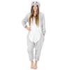 Men's Elephant Pajamas Funny Adult Kigurumi Onesie Warm XL Onesie Costume Grey Elephant - M