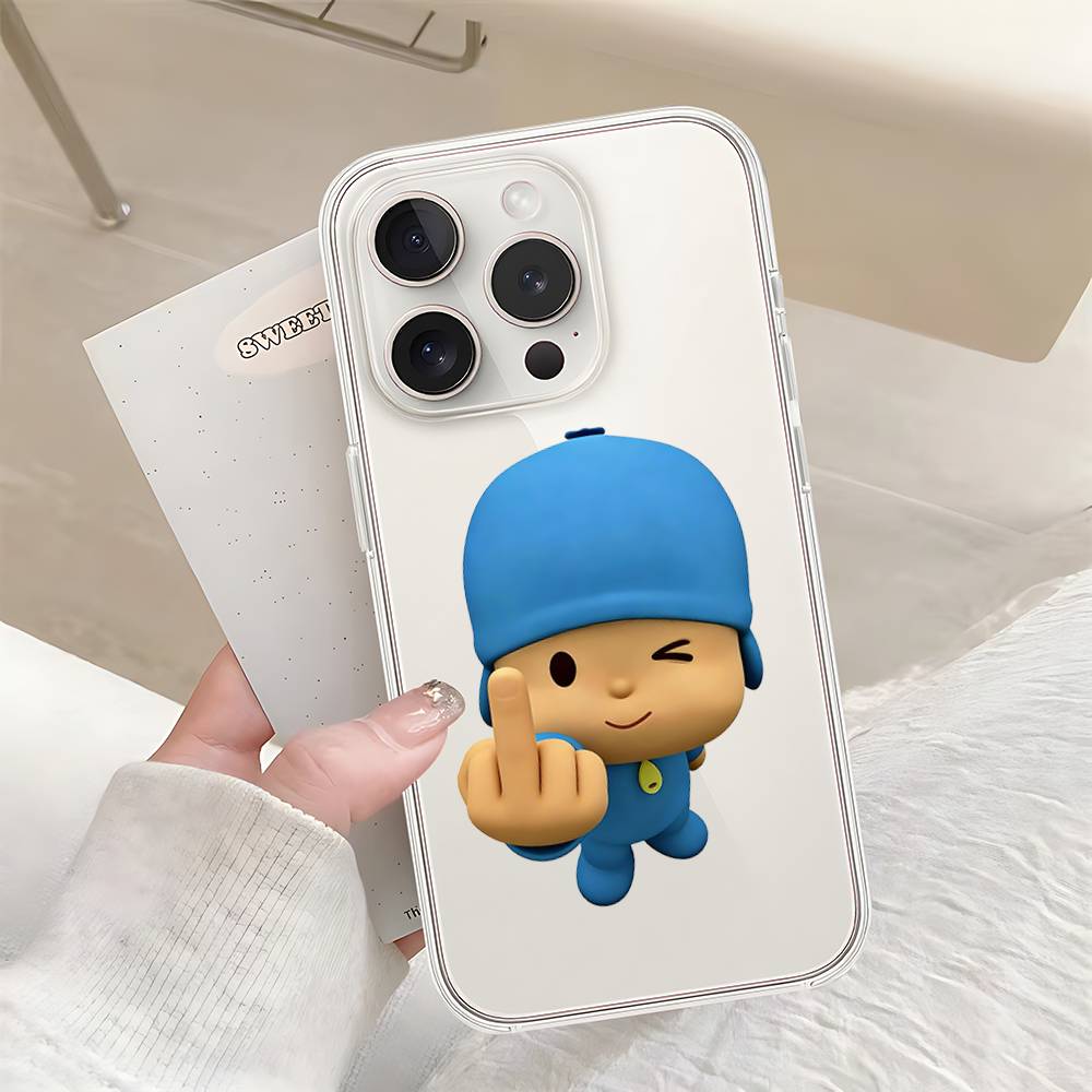 Süße P-POCOYO Handyhülle Für Iphone17 16 15 11 13 14 Pro Max 7 8 Plus X Xr Xs Max Se2020 12mini Transparente Abdeckung