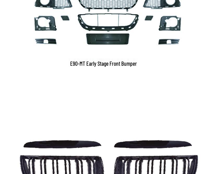 BMW 3 Series E90 2005-2012 MT Sport Front/Rear Bumpers, Grille, Side Skirts, Fog Lights
