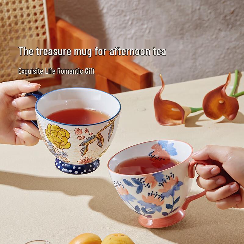 JOYYE Floral Rhythm Ceramic Cereal Mug