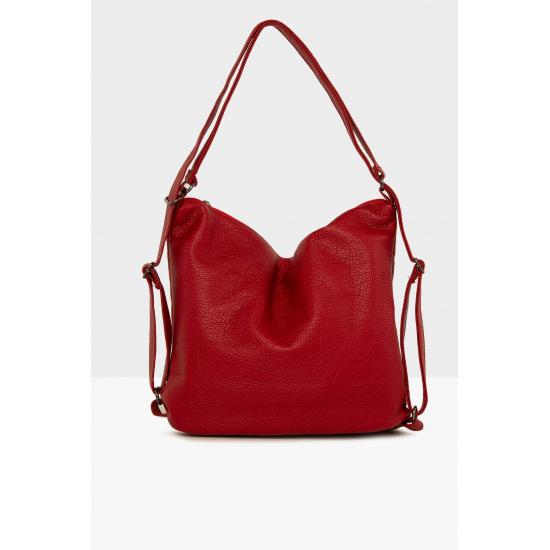 Bags and Suitcases Red Women's Large Single Pocket Loose Strap Hand, Shoulder And Backpack