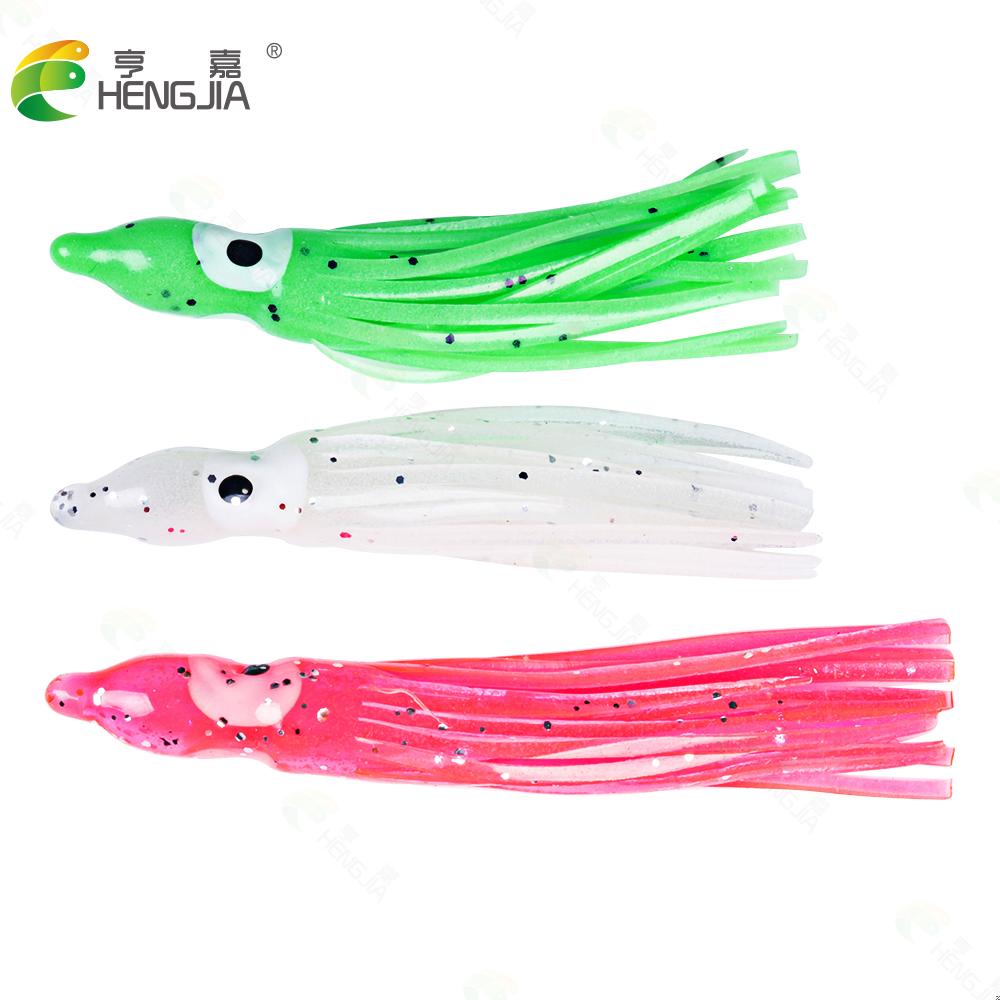 10Pcs 5CM Squid Skirts Octopus Soft Lure Fishing Lure Artificial Tuna Bait Pesca Octopus Wobblers  Sailfish Marlin Baits
