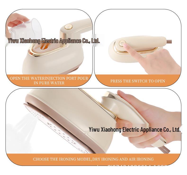 Compact Dual-Use Garment Steamer & Iron: Portable Foldable Handheld for Home & Dorm Use
