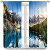 2pcs Breathtaking Mountain Lake Printed Curtains, Designed for Light Filtering, Quality Material, Ideal for Nature-Lover Home Wi