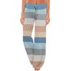 Bequeme Pyjamahose für Damen mit Streifenmuster und weitem Bein und Kordelzug