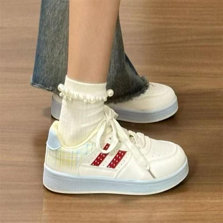New platform white shoes student casual versatile niche bread shoes summer breathable board shoes women's
