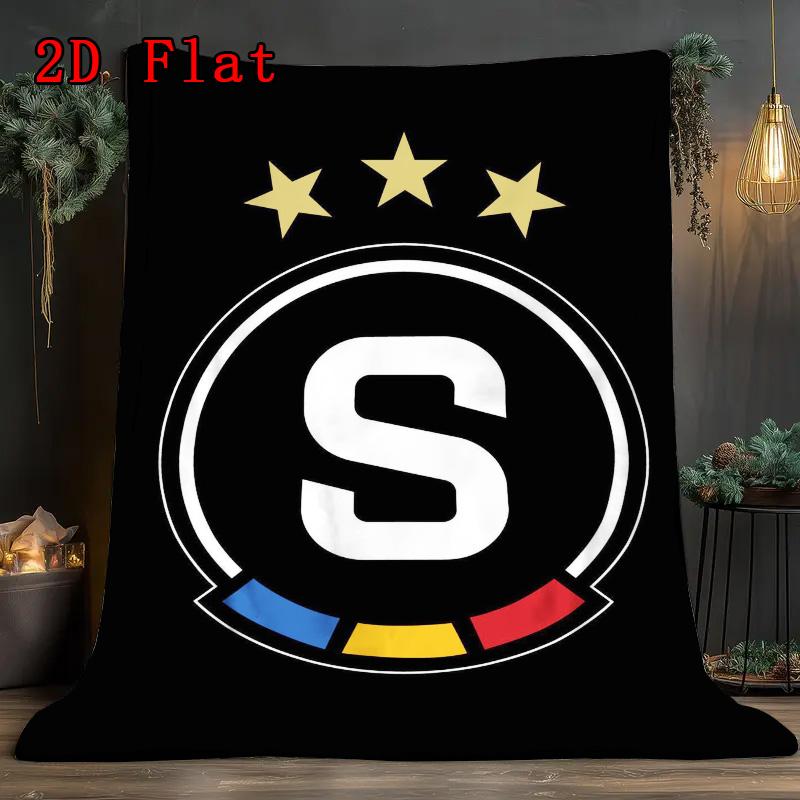 Sparta Praha 2D Flat Pattern Flannel Blanket, High quality All Seasons, Home Decor, Warmth and Comfort, Perfect for Christmas Gifts.