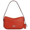 Kailey 22 Brand Classic Logo Leather Shoulder Bag Small Size Women's Dark Orange