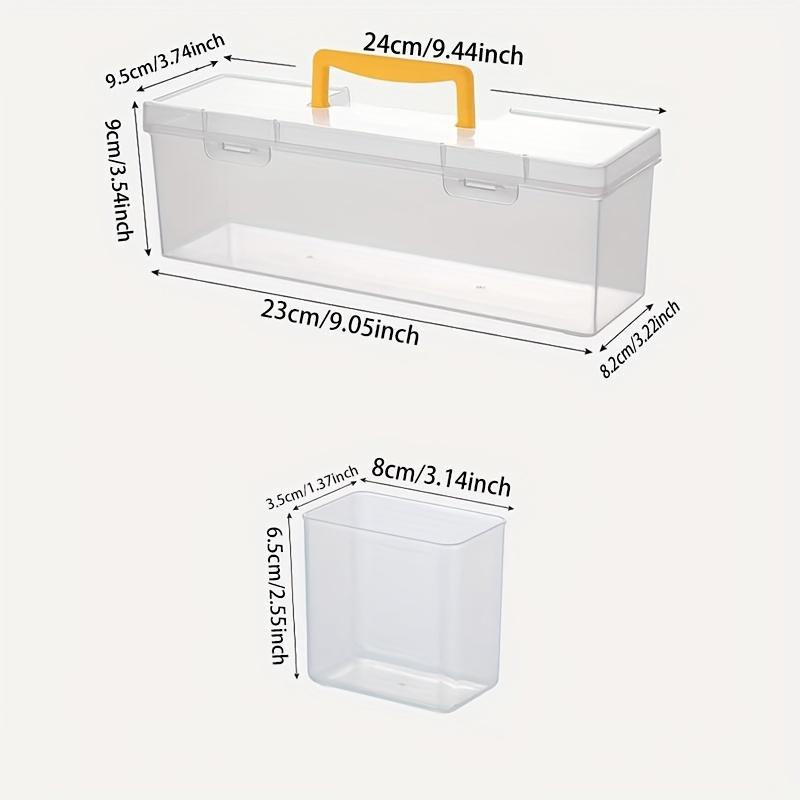 7pcs Multi-functional household hardware tool box, transparent portable tool storage box, wrench and screw parts organizing box