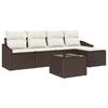 VidaXL Ensemble de salle à manger de jardin 5 pièces avec coussins en poly rattan gris 3355357