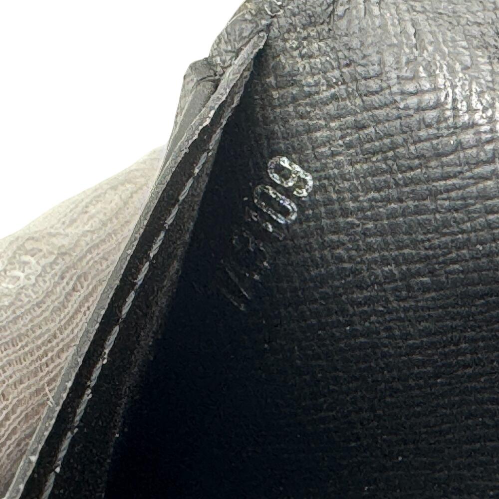 LOUIS VUITTON M61697 Monogram Eclipse leather Brazza Portefeuille Purse black leather mens Used