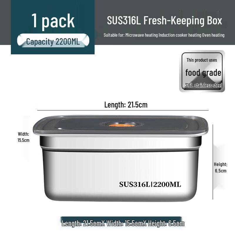 ZISIZ 316 Stainless Steel Food Storage Container