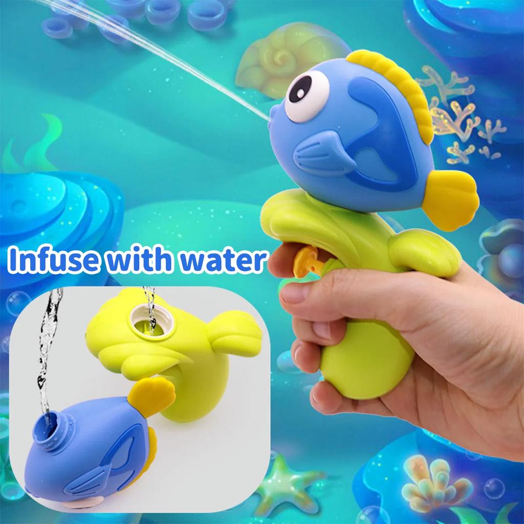 1pcs Cartoon Underwater Animal Splash-Friendly Water Gun - Long Range & Large Capacity, Beach & Bath Play, Gift for Boys & Girls