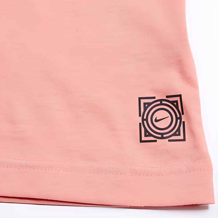 Nike T Shirts Women's Pink Crew Neck Moderate Straight Fit CK1187-618