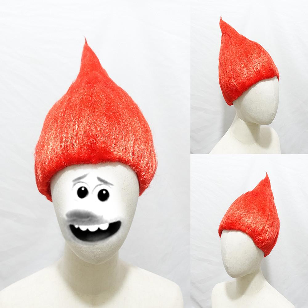 Trolls Cosplay Wig With Flame Style For Halloween Parties And Anime Costumes