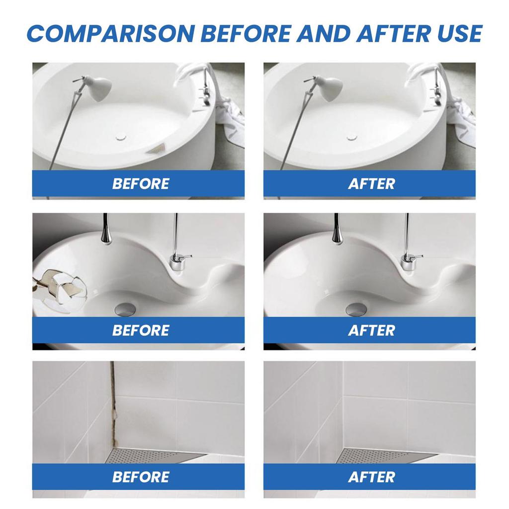 Jaysuing Waterproof Ceramic Adhesive for Repairing Tiles Bathtubs and Sinks - Mold-Resistant and Effective On Porcelain Cracks Holes and Scratches