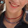 JUNEJUNE SPACE Smile Beads Necklace_Blue