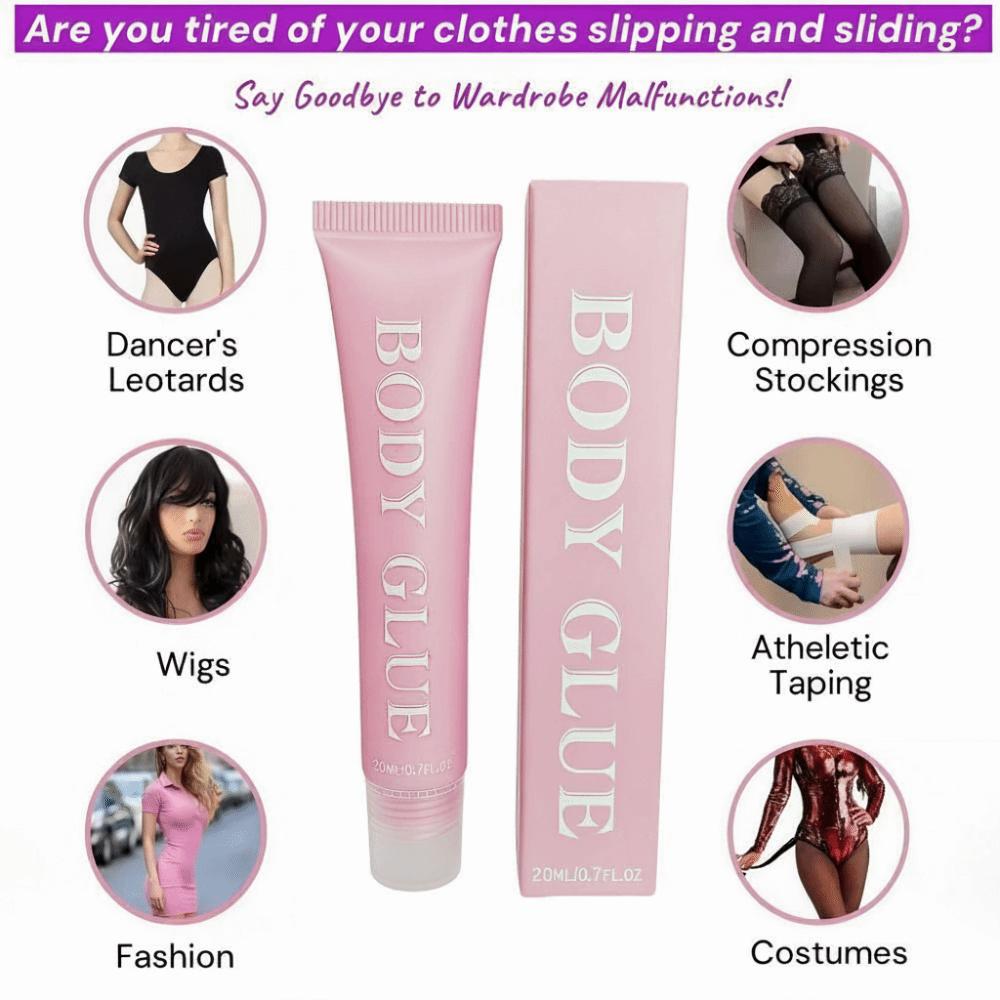 Quick-Drying Liquid Body Adhesive Waterproof Anti-Exposure Adhesive for Strapless Dresses