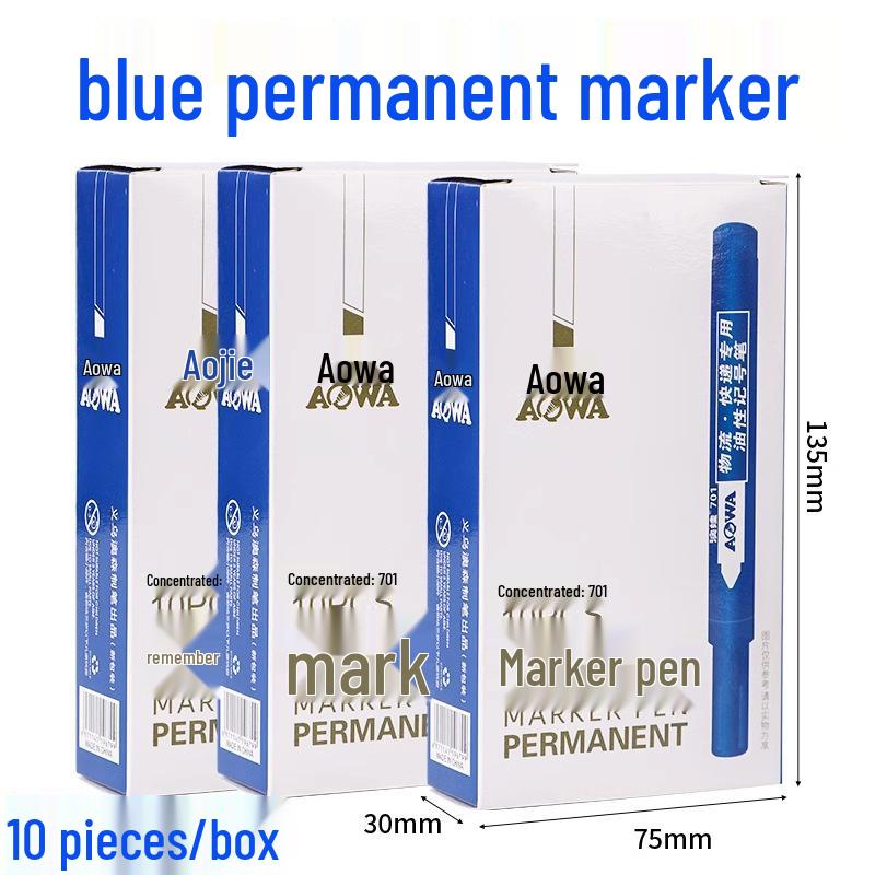 Large Tip Black Oil-Based Quick-Dry Waterproof Marker for Express Logistics