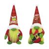 Festive Green Furry Monster Plush Santa Claus Doll Decoration For Christmas American Style