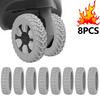 8Pcs/Set Thicken Texture Silicone Wheels Protector For Luggage Reduce Noise Travel Luggage Wheels Cover Luggage Accessories