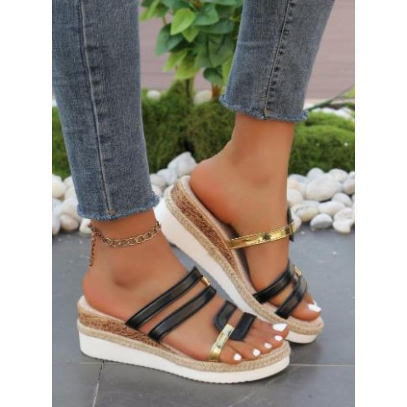 

Мода Новые Универсальные Модные Босоножки на Платформе Большого Размера с Ремнем в Форме Гонщика для Комфортного Похудения 43 чёрный