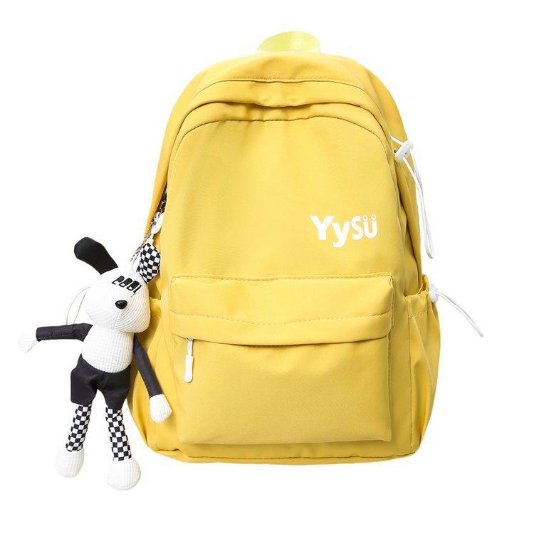 Schoolbag Trend Solid Color School Bag Campus Elementary School Students Junior High School Students Fashion Commuter Versatile Large Capacity Travel