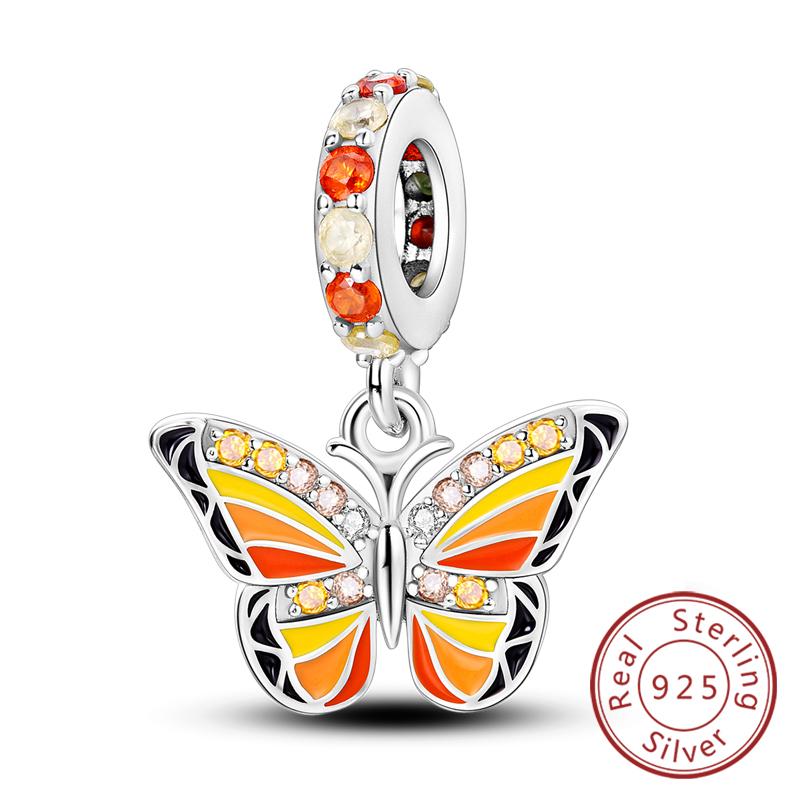 Original Charms Beads Pendan Copper Firefly Bee Butterfly Hummingbird Charm For Bracelets Charm Women Jewelry Gift