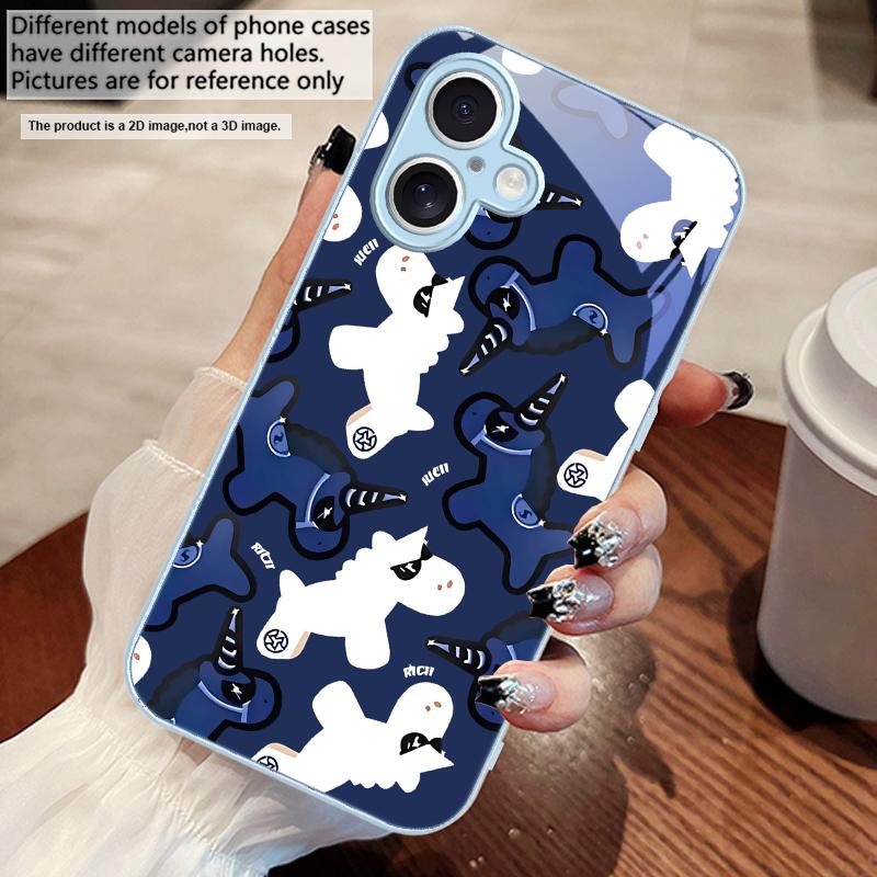 Unicorn cartoon wallpaper For iPhone 17 Air 16 E 15 14 13 Plus 12 mini 11 17 Pro Max XR Xs Max 16E 7 8 Tempered Glass Phone Case