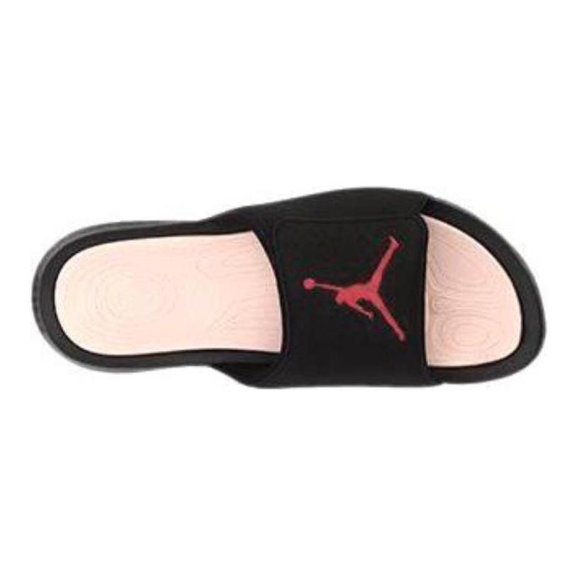 New JORDAN Hydro 6 Black University Red Sunset Tint 'Black Red' 881473-005