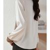 Women's Color Block Long Sleeve Shirt - Casual Loose Fit for Autumn and Spring