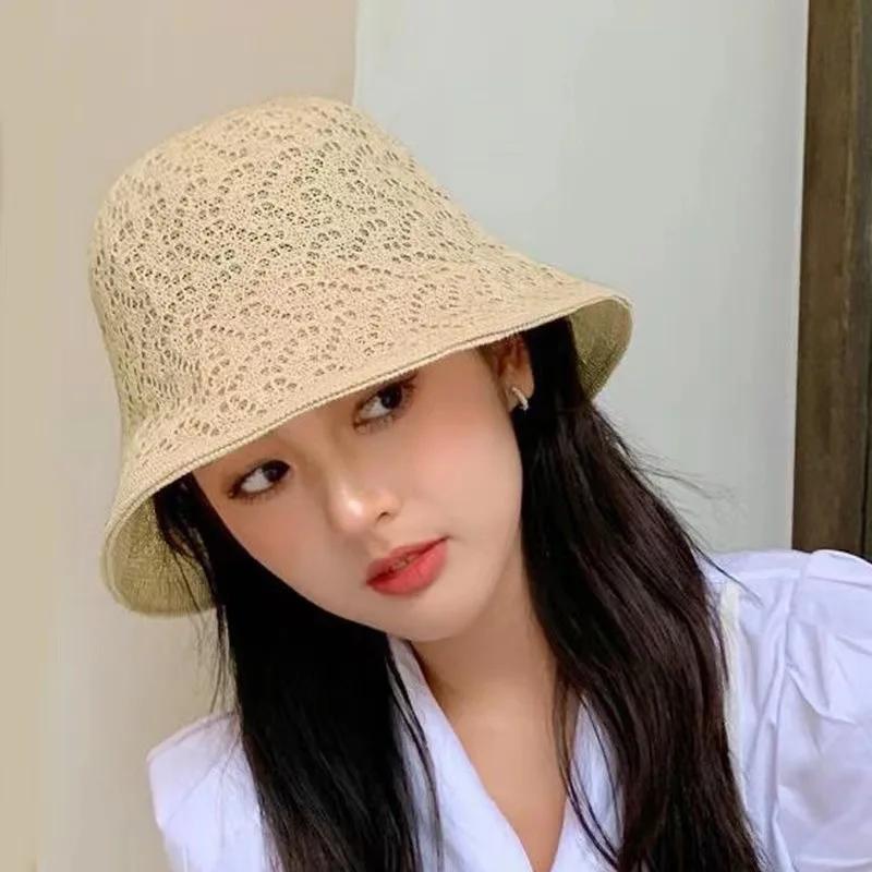 Hats For Women Bucket Hat Linen Korean Tide Summer Thin Section Double-Sided Breathable Sun Protection Cap Panama
