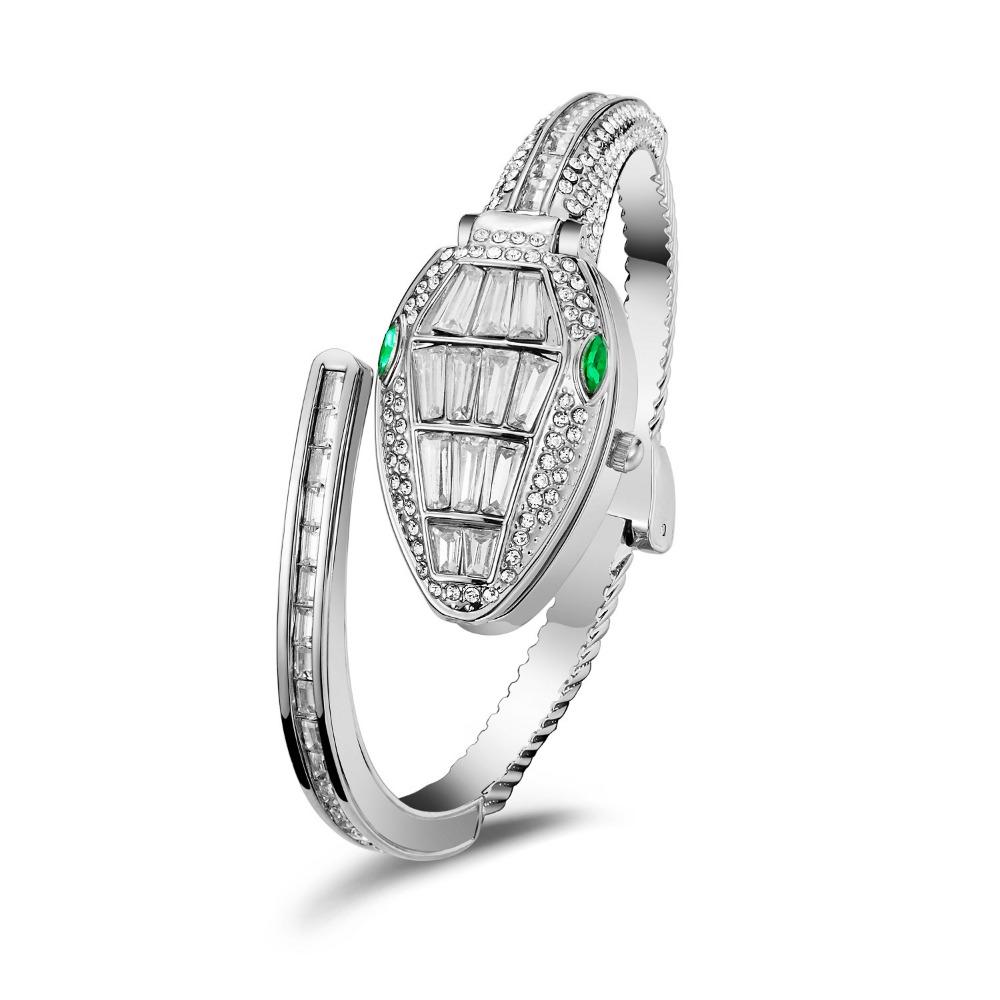 Новые европейские и американские модные нишевые ретро-браслет с бриллиантами в виде змеи женские часы