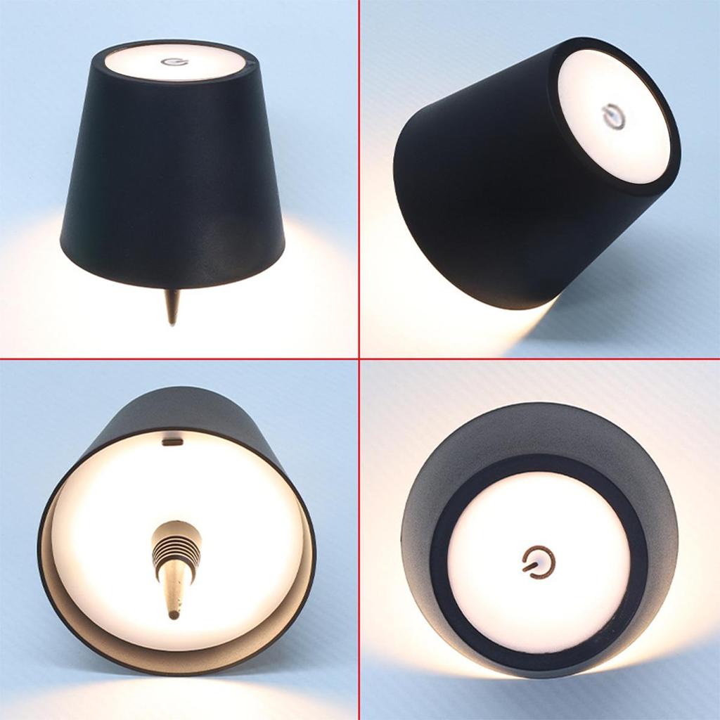 Wireless Touch Control Bottle Table Lamp Reading Usb Rechargeable Adjustable Brightness White Wine Lights Mini Night Light Lamps