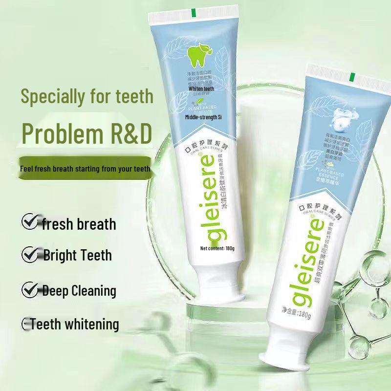 180g Large Capacity Toothpaste: Fresh Breath, Whitening, Anti-Cavity, Stain-Reducing, Gum Protection, Tooth Strengthening with Fluoride