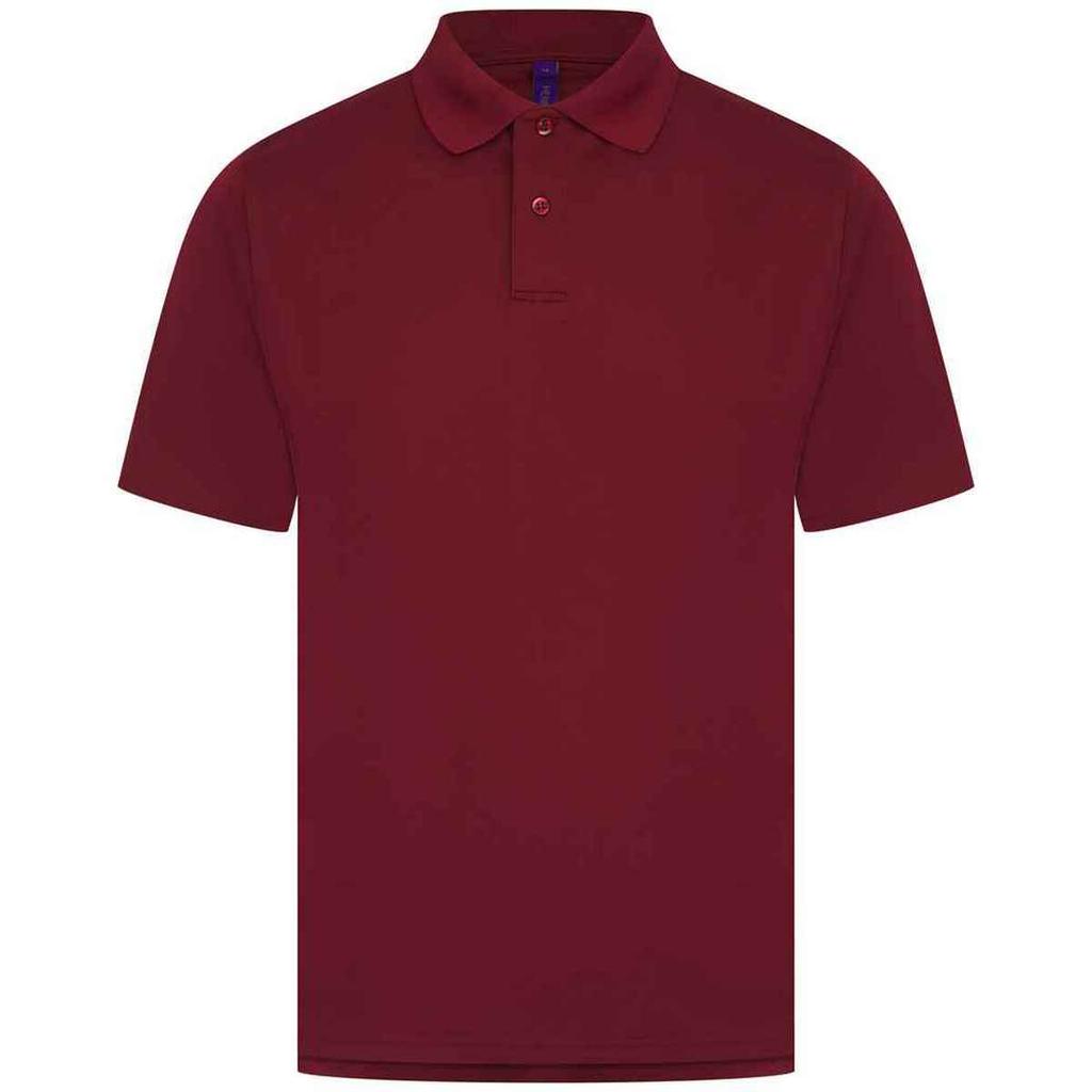 Henbury Mens CoolPlus Moisture Wicking Polo Shirt