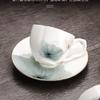 Xiaoyueya Lotus Pond Moonlight Ceramic Coffee Tea Cup & Saucer Set