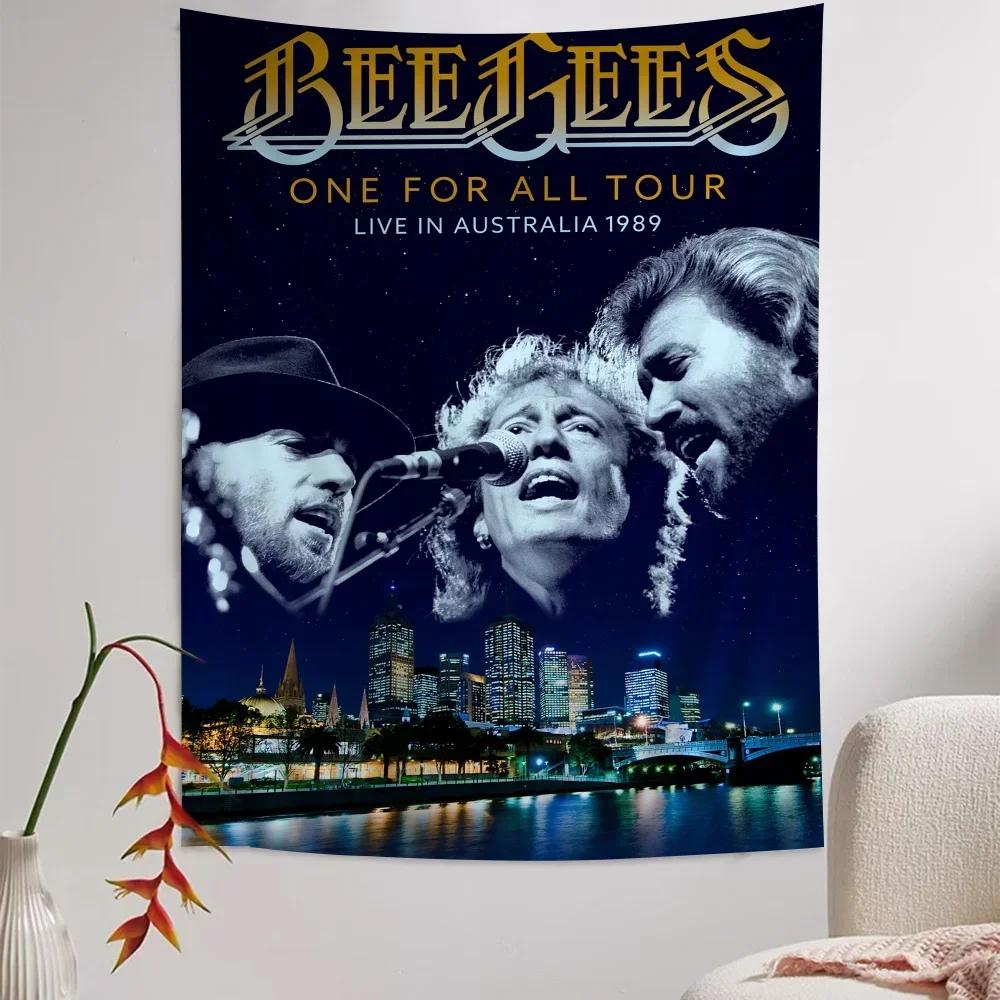 Bee Gees Band Appeso Arazzo Boemo Appeso Tarocchi Tappeti da Parete Hippie Appeso a Parete per Dormitorio Decorazioni per la Casa