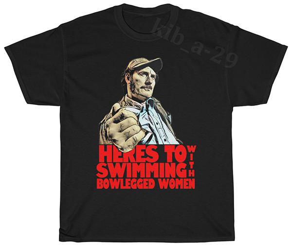 

Quint Jaws Robert Shaw Shark 80s Movie Vintage T-Shirt S-5XL Men Women Unisex Unisex T-Shirt S