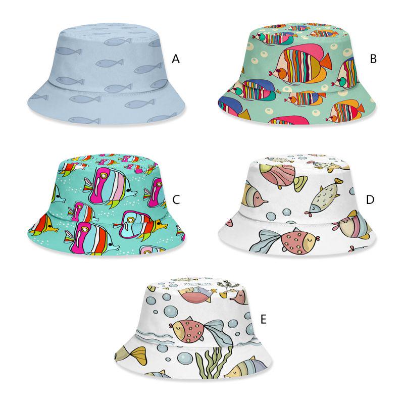 Buy Summer Bucket Hat Cartoon Ocean 