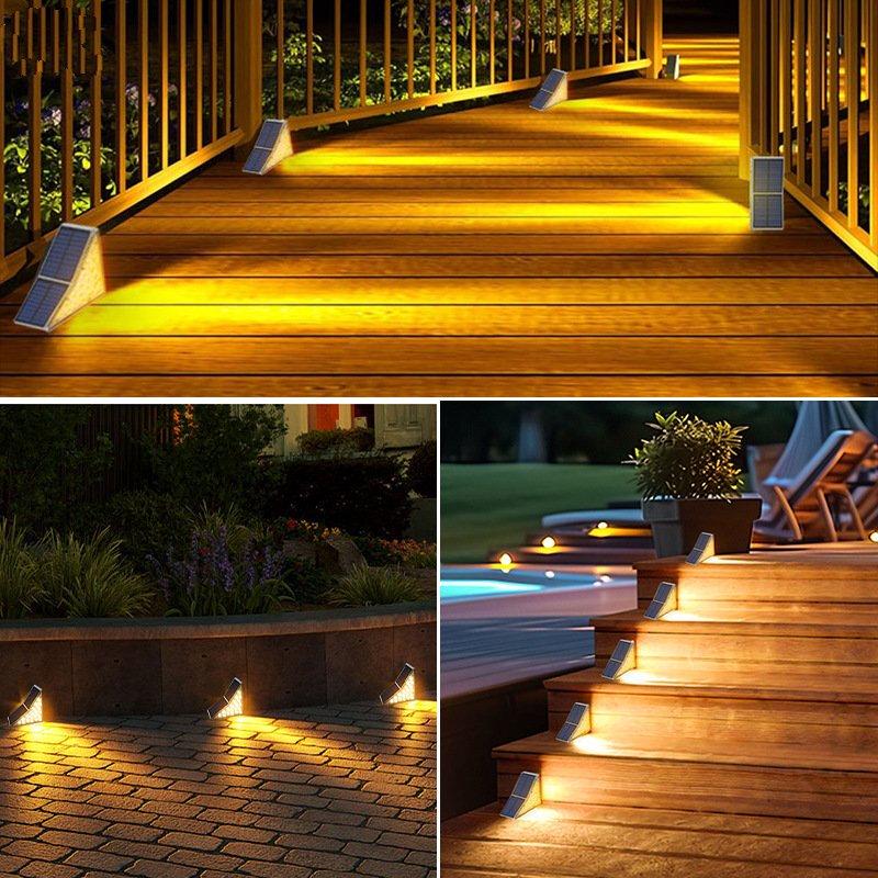 Outdoor Solar 19-LED Step Lights, 2-Pack