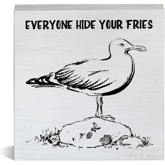 Crawfish Lover Gifts Suck The Head Pinch The Tail Wood Block Sign Lobster Crawfish Season Eating Decorative Desk Sign Home Kitchen Shelf Tabletop S05