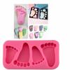 1 Stück 3D Babyfüße Silikonform Fondant Kuchen Dekoration Schokolade Backwerkzeuge Backgeschirr Pudding Backform